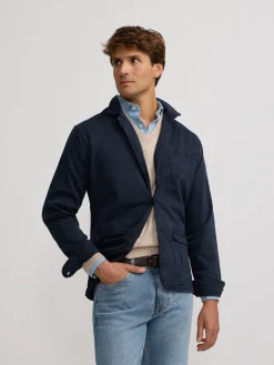 Silbon Formal Y Etiqueta·Americanas|Smart Casual·Abrigos Y Cazadoras-Semiblazer casual azul marino Azul&nbsp;marino