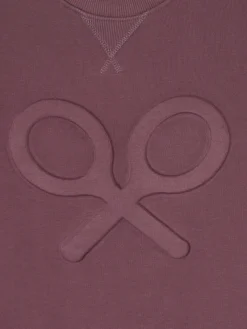 Silbon Smart Casual·Sudaderas-Sudadera clasica logo relieve Burdeos