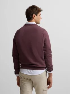 Silbon Smart Casual·Sudaderas-Sudadera clasica logo relieve Burdeos