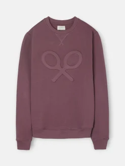 Silbon Smart Casual·Sudaderas-Sudadera clasica logo relieve Burdeos