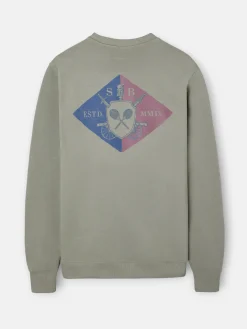 Silbon Smart Casual·Sudaderas-Sudadera escudo SB Khaki