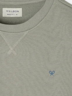 Silbon Smart Casual·Sudaderas-Sudadera escudo SB Khaki