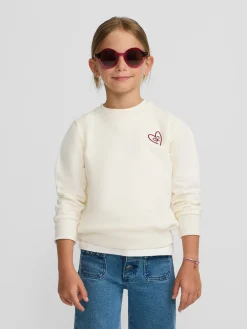 Silbon Sudaderas-Sudadera girl corazon Crudo