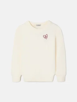 Silbon Sudaderas-Sudadera girl corazon Crudo