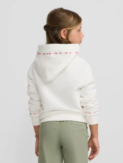 Silbon Sudaderas-Sudadera girl etnica cruda Blanca