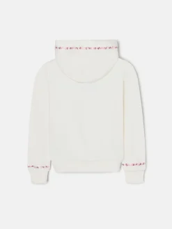 Silbon Sudaderas-Sudadera girl etnica cruda Blanca