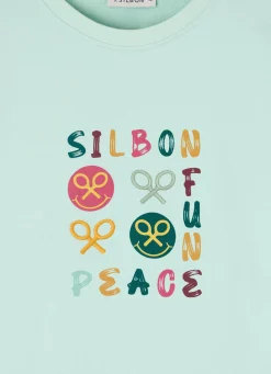 Silbon Sudaderas-Sudadera girl fun and peace Verde