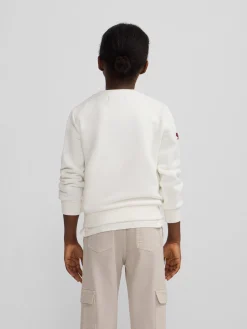 Silbon Sudaderas-Sudadera girl letras cruda Blanca