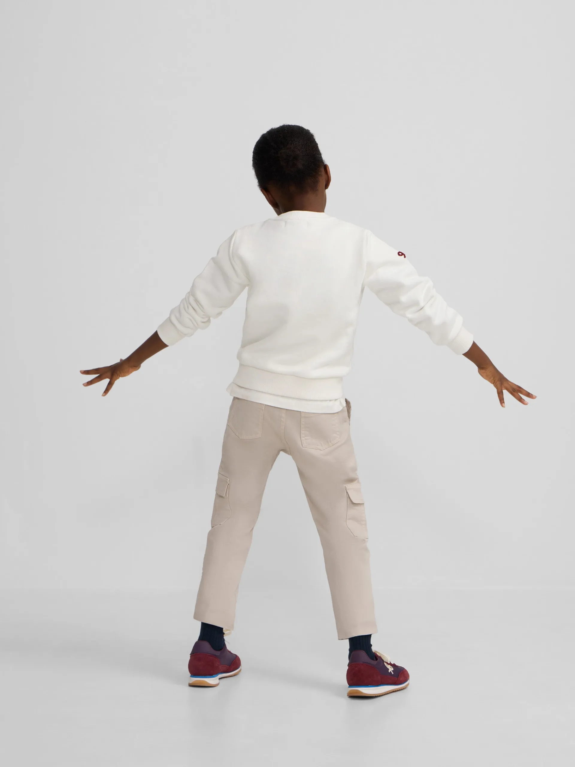 Silbon Sudaderas-Sudadera girl letras cruda Blanca