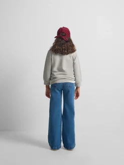 Silbon Sudaderas-Sudadera girl wonderful love Gris