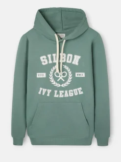 Silbon Smart Casual·Sudaderas-Sudadera hoodie ivy league Verde