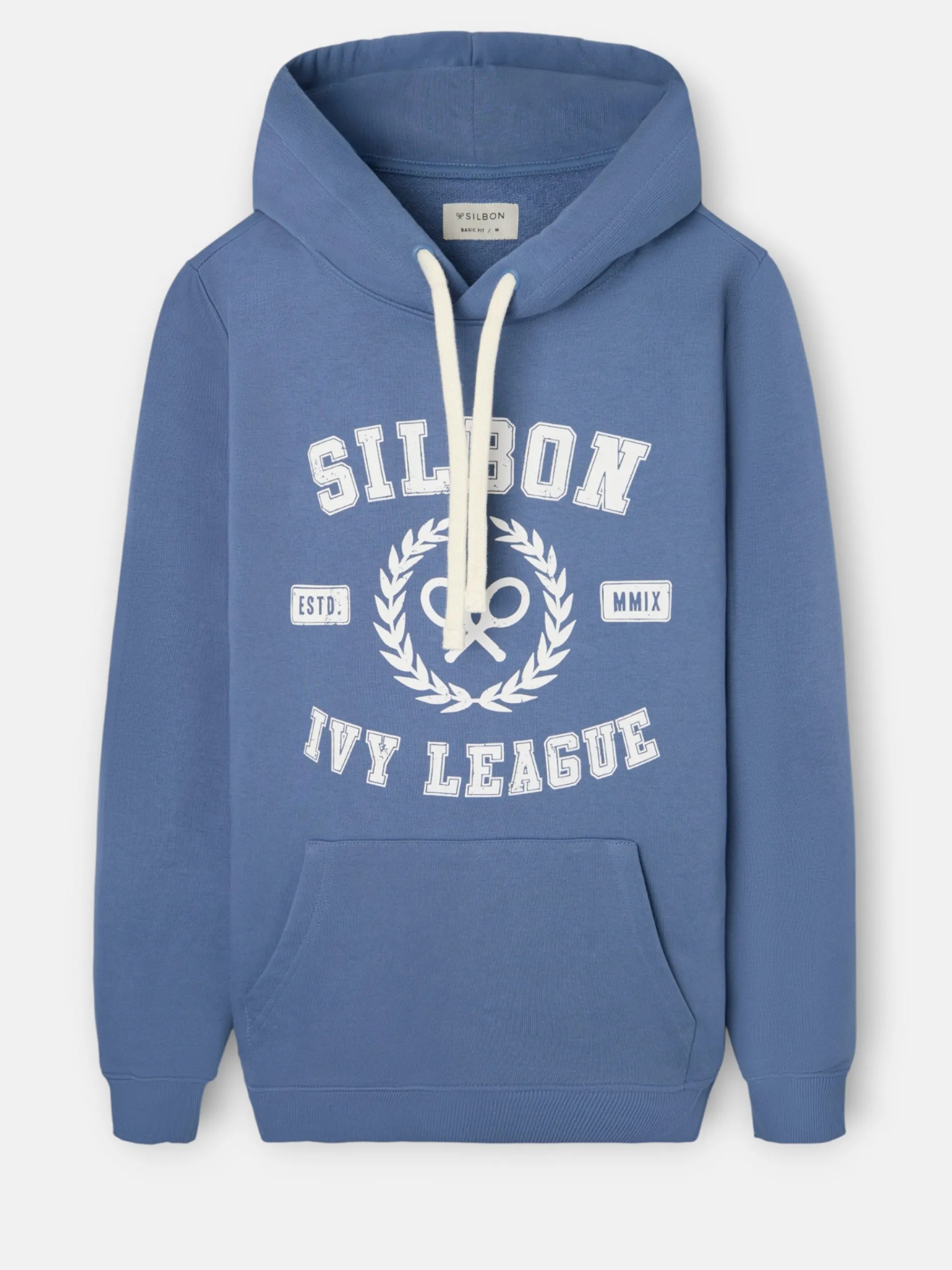 Silbon Smart Casual·Sudaderas-Sudadera hoodie ivy league azul indigo Azul indigo