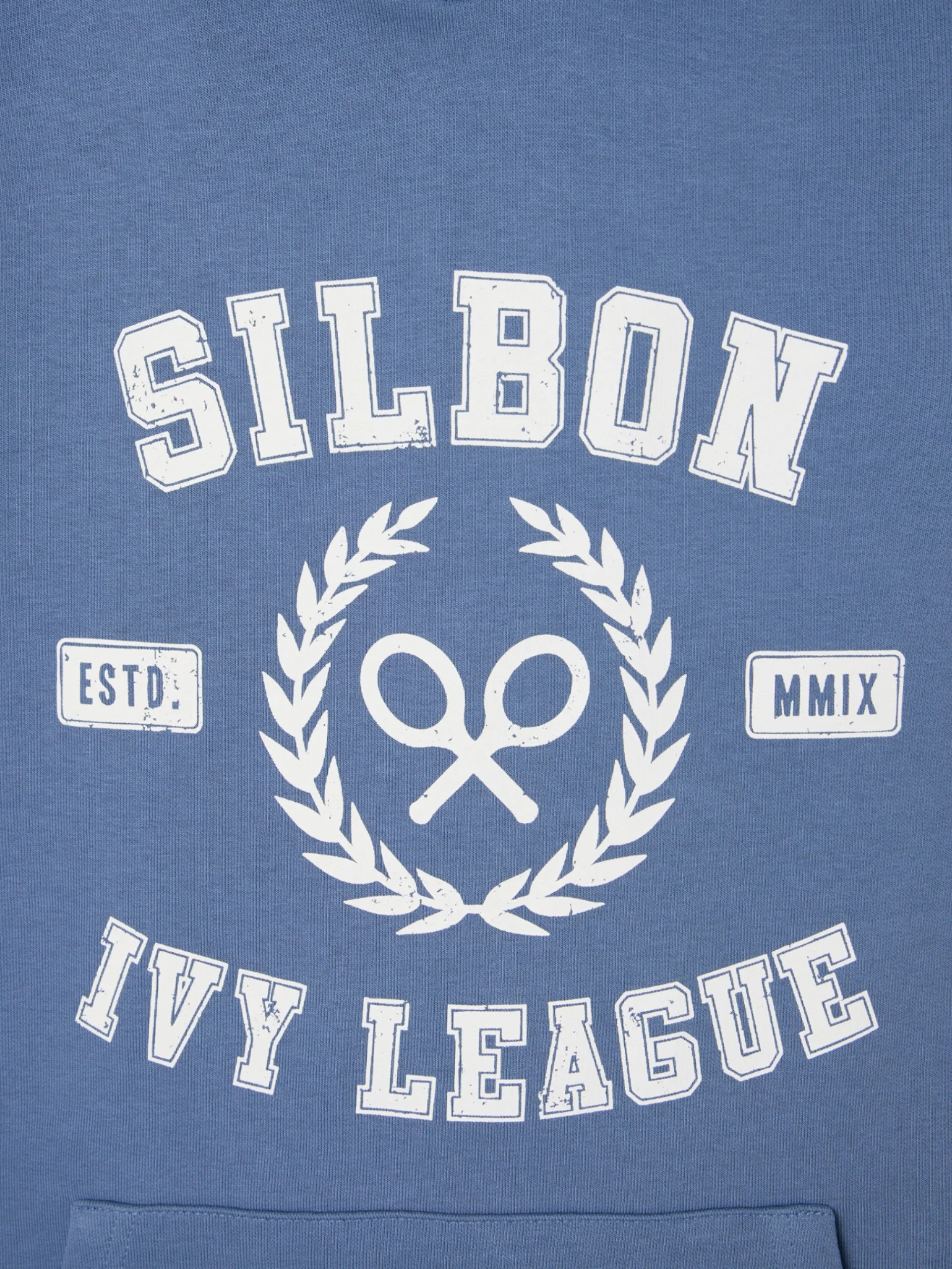 Silbon Smart Casual·Sudaderas-Sudadera hoodie ivy league azul indigo Azul indigo