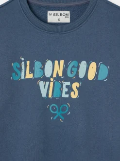 Silbon Sudaderas-Sudadera kids good vibes azul marino Azul&nbsp;marino
