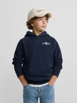 Silbon Sudaderas-Sudadera kids hoodie cordon etnico azul marino Azul&nbsp;marino