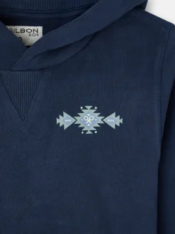 Silbon Sudaderas-Sudadera kids hoodie cordon etnico azul marino Azul&nbsp;marino