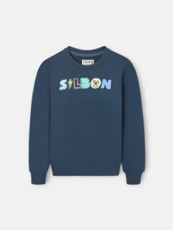 Silbon Sudaderas-Sudadera kids letras azul marino Azul&nbsp;marino