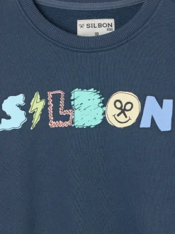 Silbon Sudaderas-Sudadera kids letras azul marino Azul&nbsp;marino