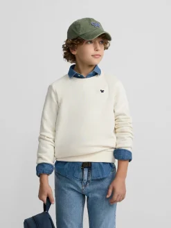 Silbon Sudaderas-Sudadera kids minilogo Crema