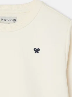 Silbon Sudaderas-Sudadera kids minilogo Crema