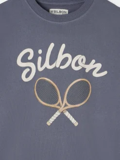 Silbon Sudaderas-Sudadera kids raqueta junior azul indigo Azul&nbsp;indigo