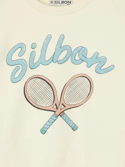 Silbon Sudaderas-Sudadera kids raqueta junior Crema