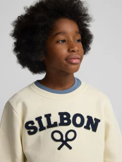 Silbon Sudaderas-Sudadera kids raqueta media Crema
