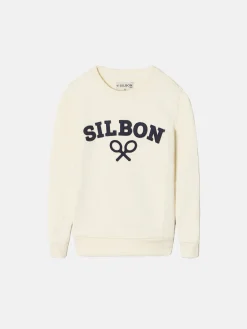 Silbon Sudaderas-Sudadera kids raqueta media Crema