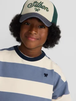 Silbon Sudaderas-Sudadera kids rayas anchas es Azul