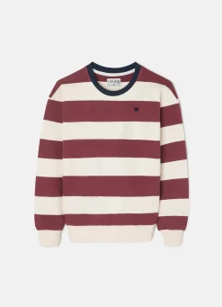 Silbon Sudaderas-Sudadera kids rayas anchas Burdeos