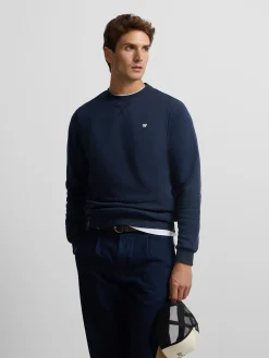 Silbon Smart Casual·Sudaderas-Sudadera minilogo azul marino Azul marino