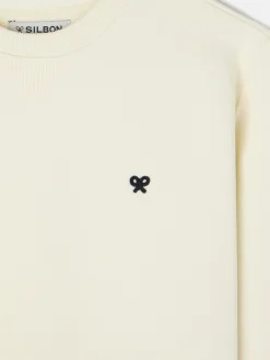 Silbon Smart Casual·Sudaderas-Sudadera minilogo Crema