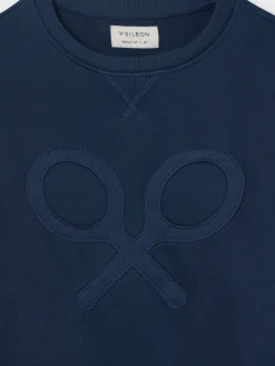Silbon Smart Casual·Sudaderas-Sudadera raqueta relieve tono marino Azul&nbsp;marino