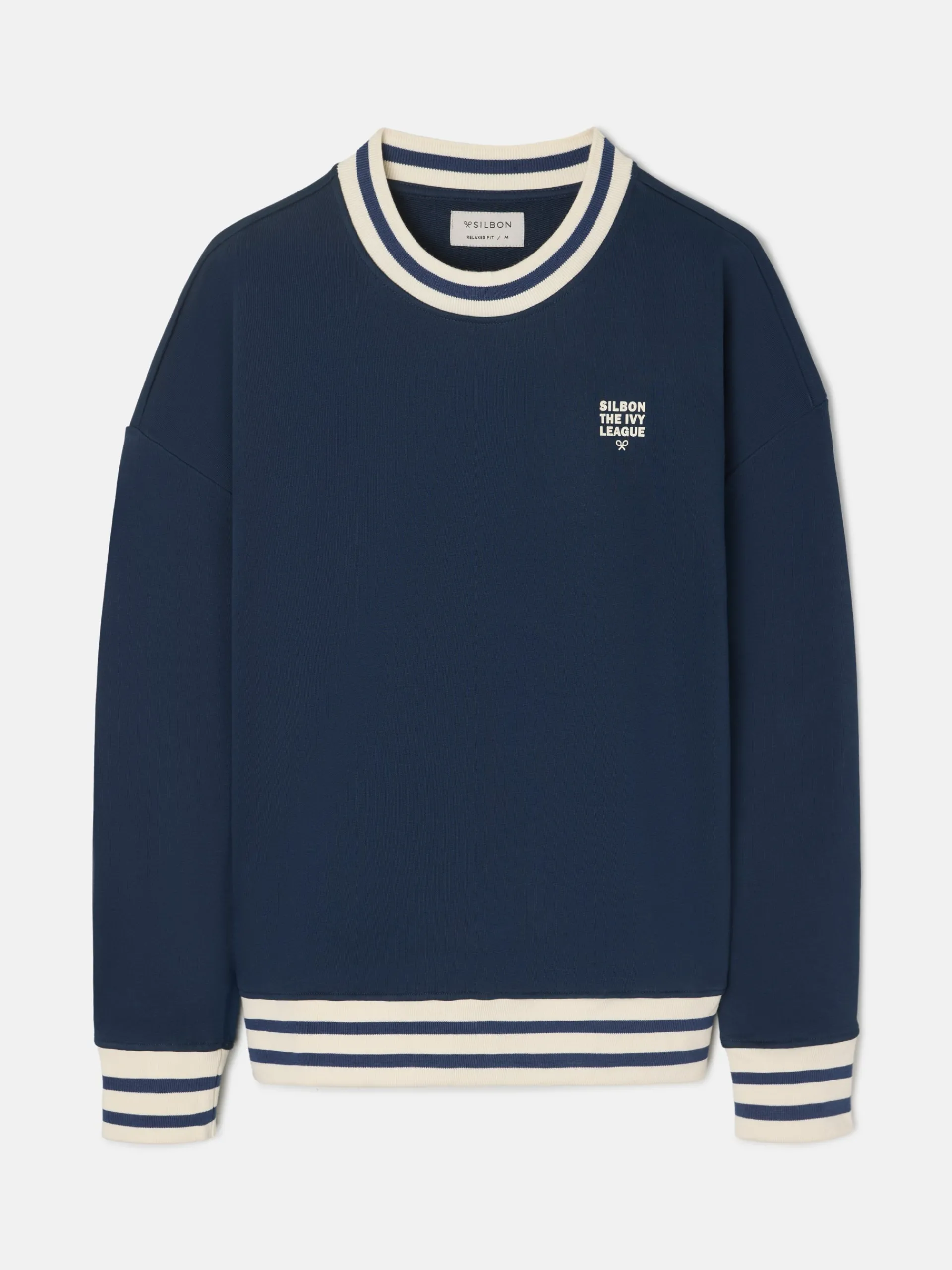 Silbon Smart Casual·Sudaderas-Sudadera relaxed fit ivy league marino Azul marino