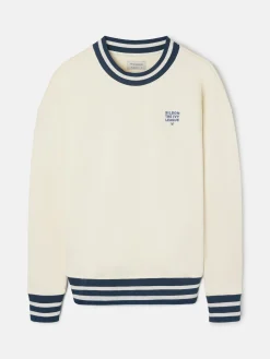 Silbon Smart Casual·Sudaderas-Sudadera relaxed fit ivy league Crema