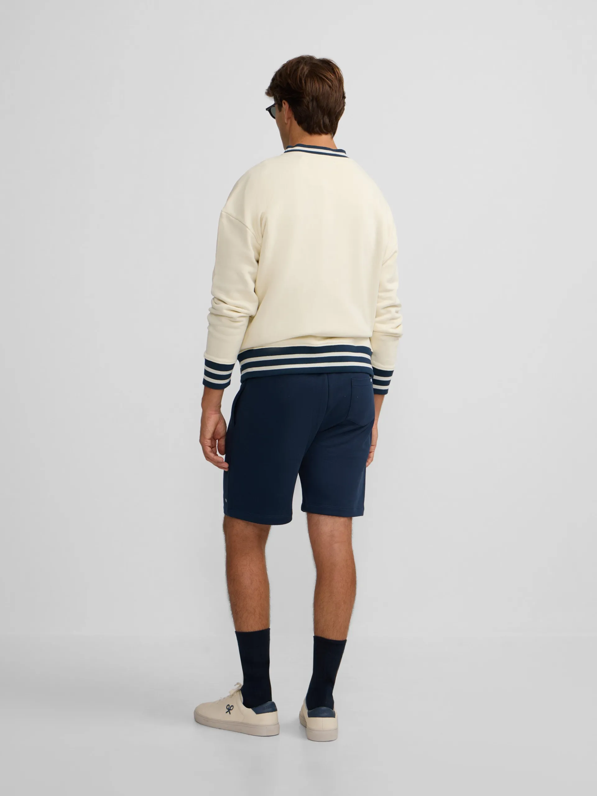 Silbon Smart Casual·Sudaderas-Sudadera relaxed fit ivy league Crema