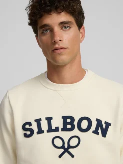 Silbon Smart Casual·Sudaderas-Sudadera raqueta media Crema