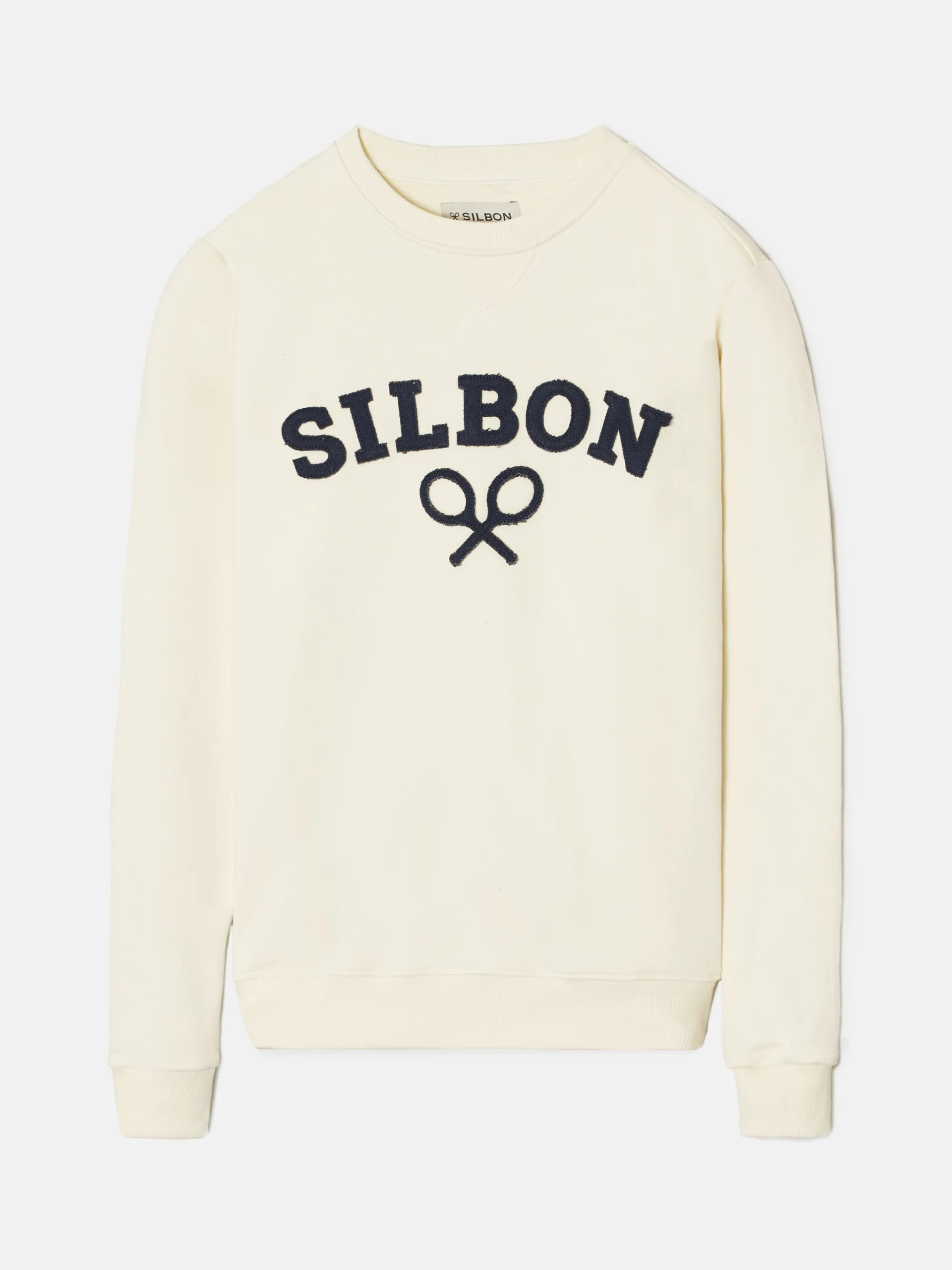 Silbon Smart Casual·Sudaderas-Sudadera raqueta media Crema
