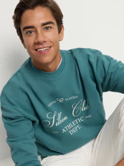 Silbon Sudaderas|Smart Casual·Sudaderas-Sudadera special fit club Petroleo