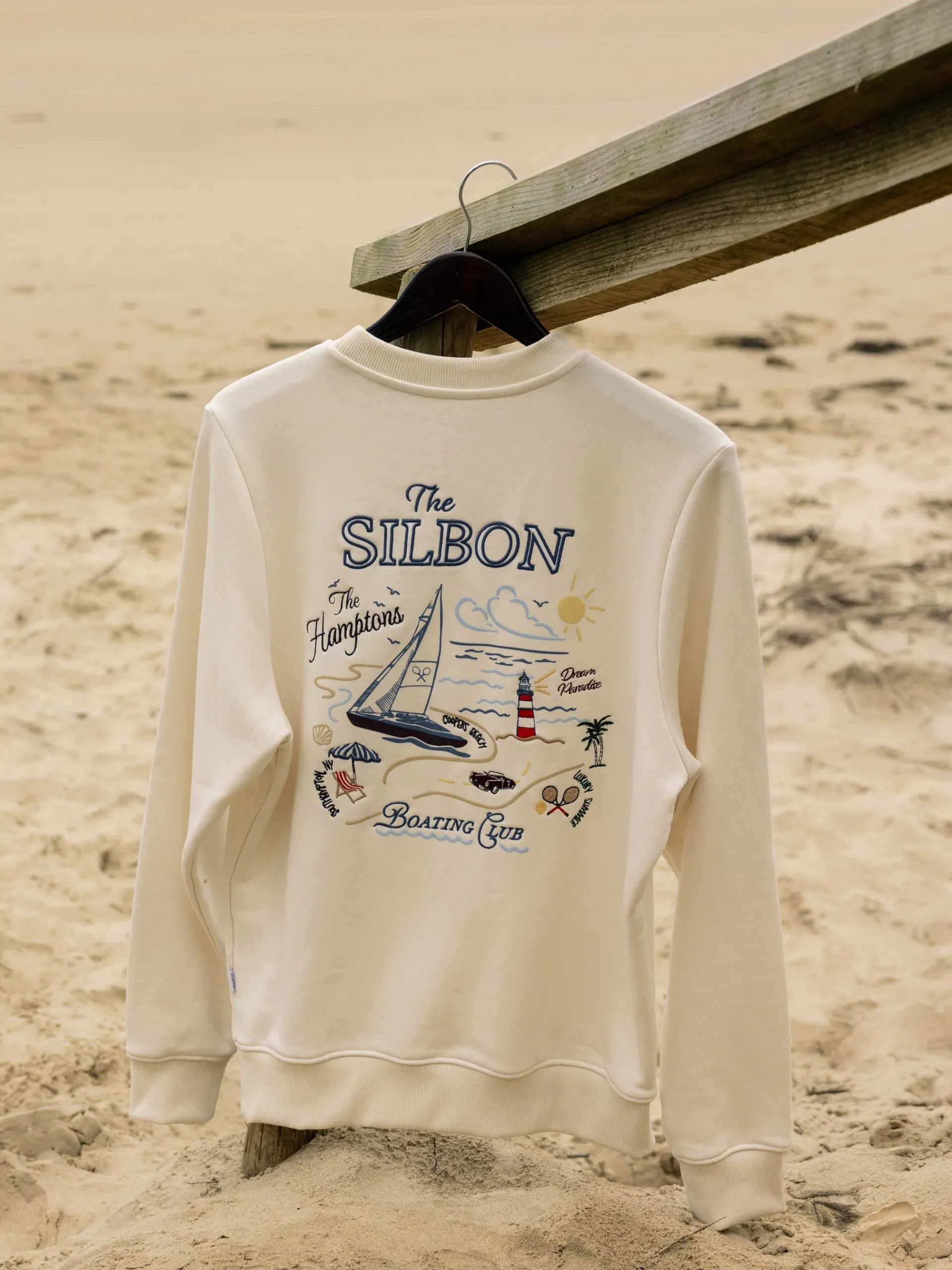 Silbon Smart Casual·Sudaderas-Sudadera The Hamptons Crema