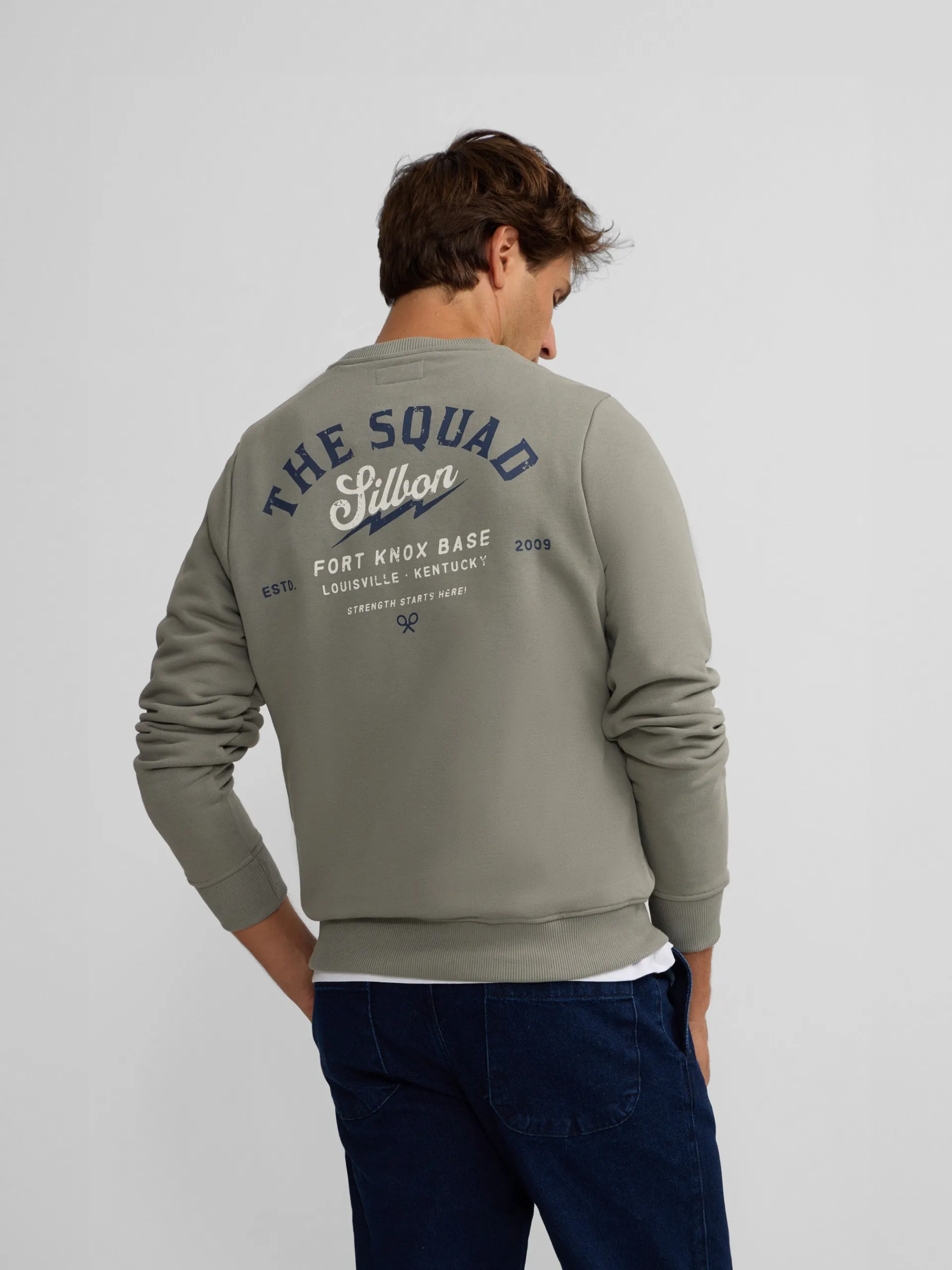 Silbon Smart Casual·Sudaderas-Sudadera the squad Khaki