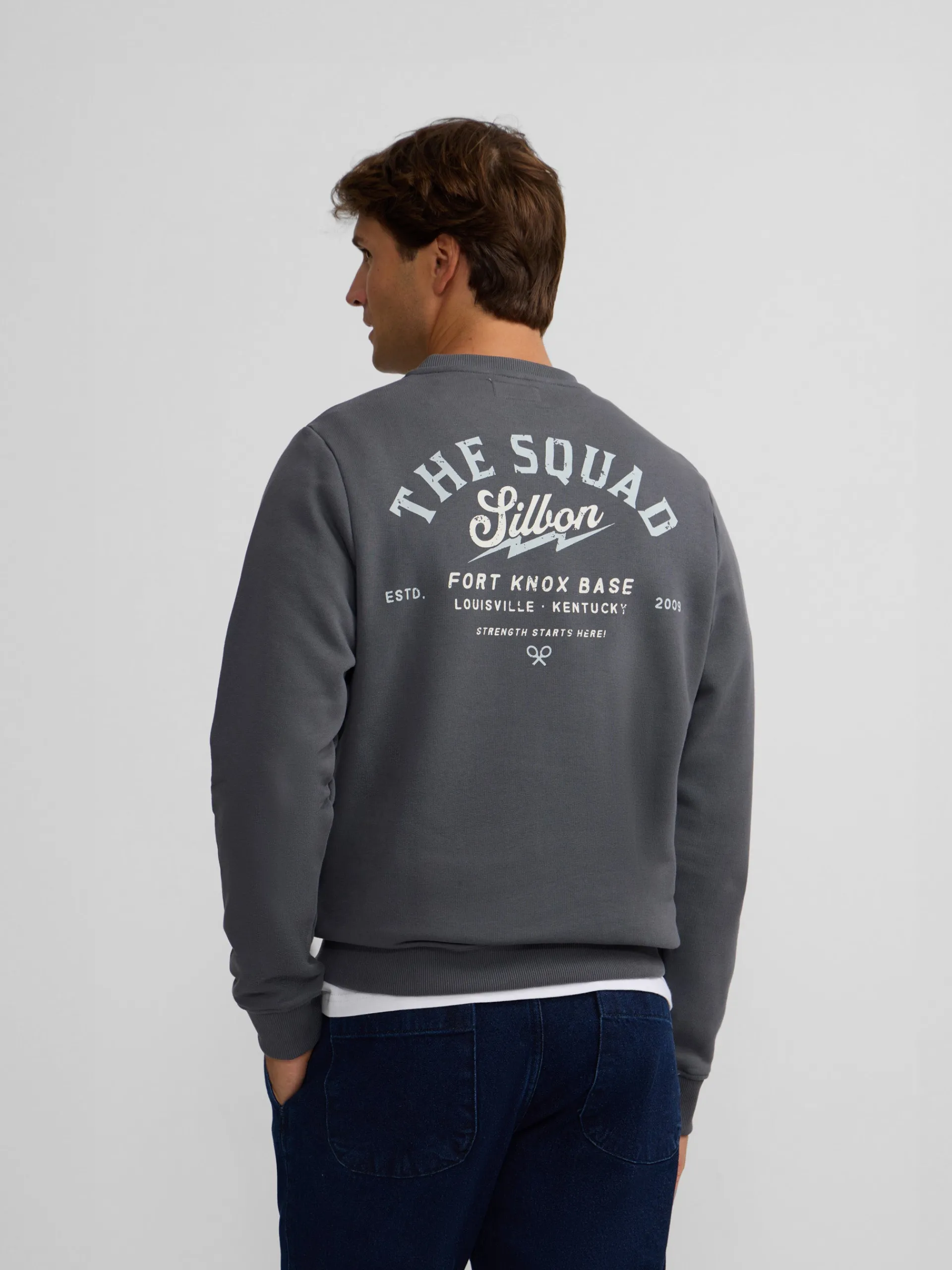 Silbon Smart Casual·Sudaderas-Sudadera the squad Gris