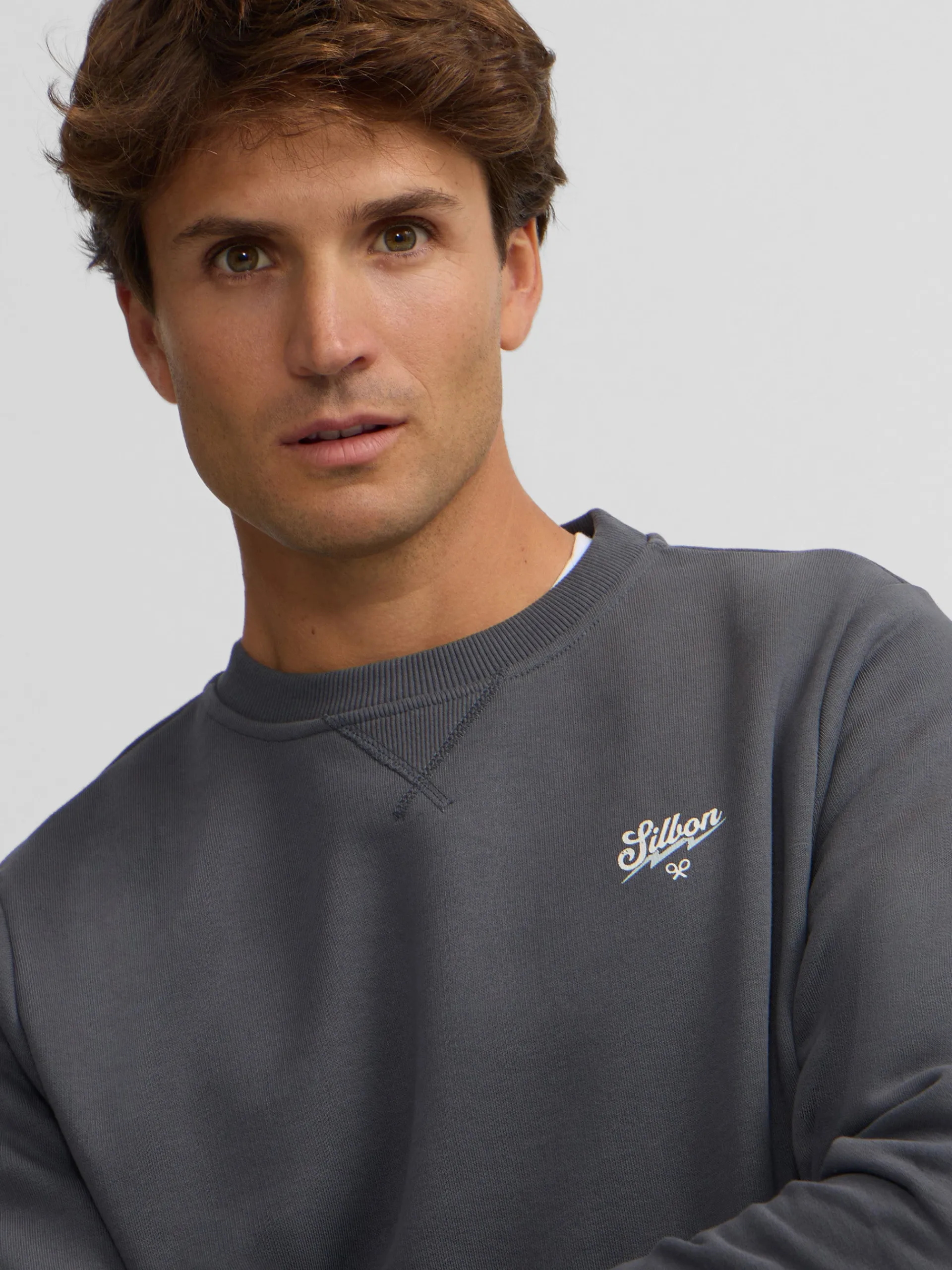 Silbon Smart Casual·Sudaderas-Sudadera the squad Gris