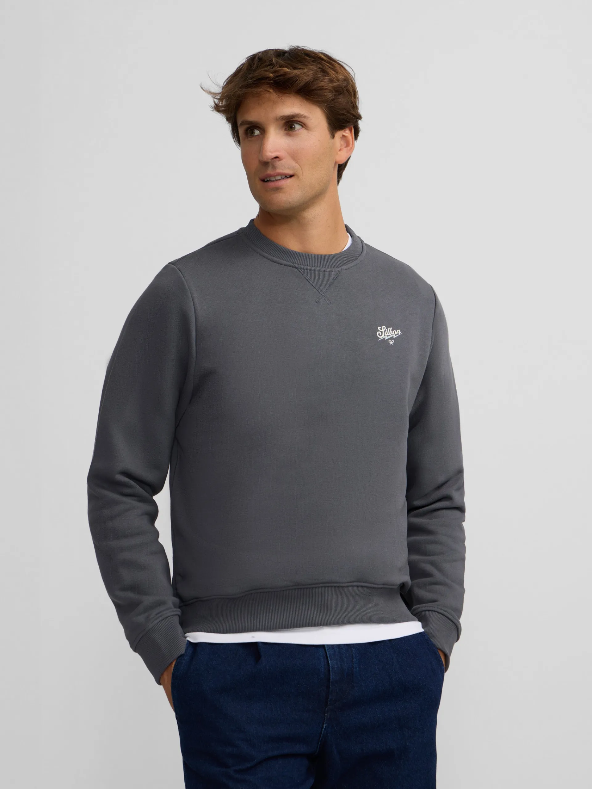 Silbon Smart Casual·Sudaderas-Sudadera the squad Gris