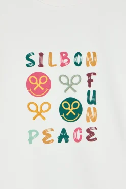 Silbon Sudaderas-Sudadera woman fun and peace cruda Blanca