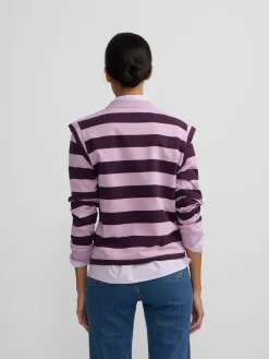 Silbon Sudaderas-Sudadera woman hombreras rayas moradas Morado