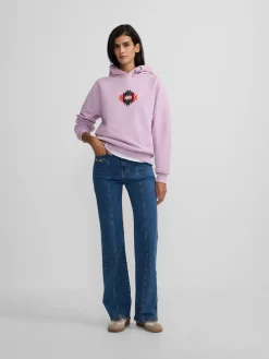 Silbon Sudaderas-Sudadera woman ikat s Morado