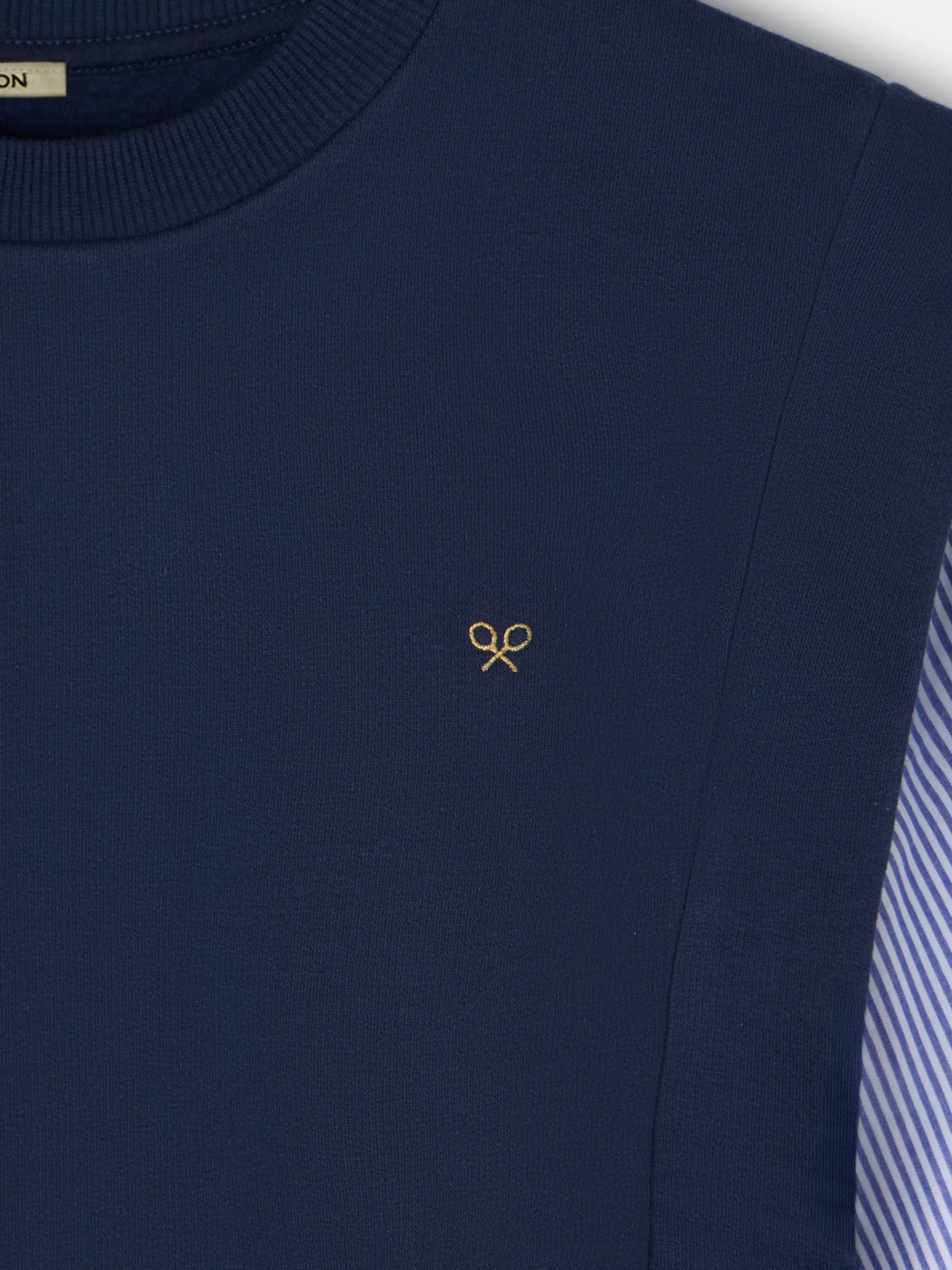 Silbon Sudaderas-Sudadera woman mangas tejidas azul marino Celeste