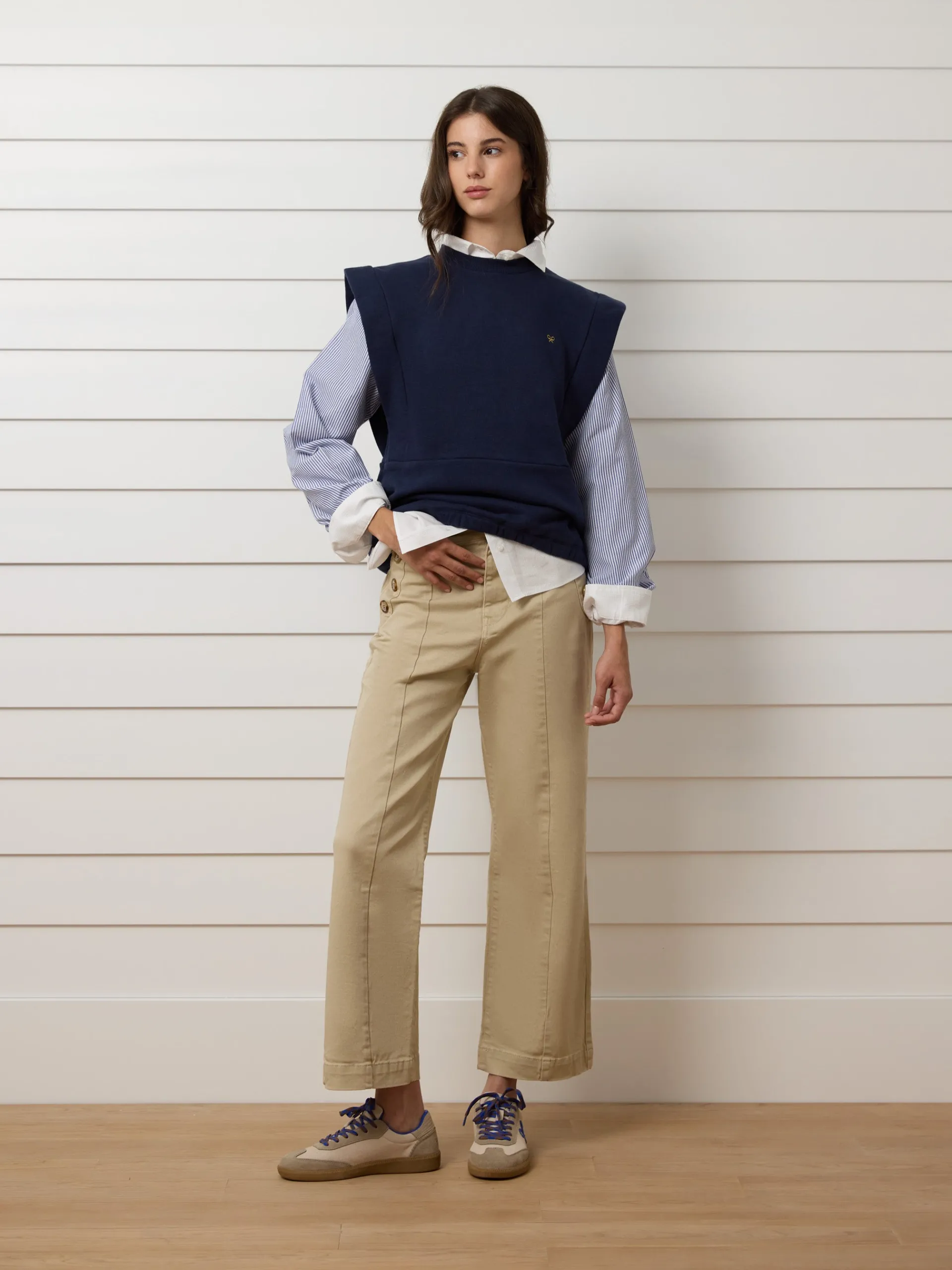 Silbon Sudaderas-Sudadera woman mangas tejidas azul marino Celeste