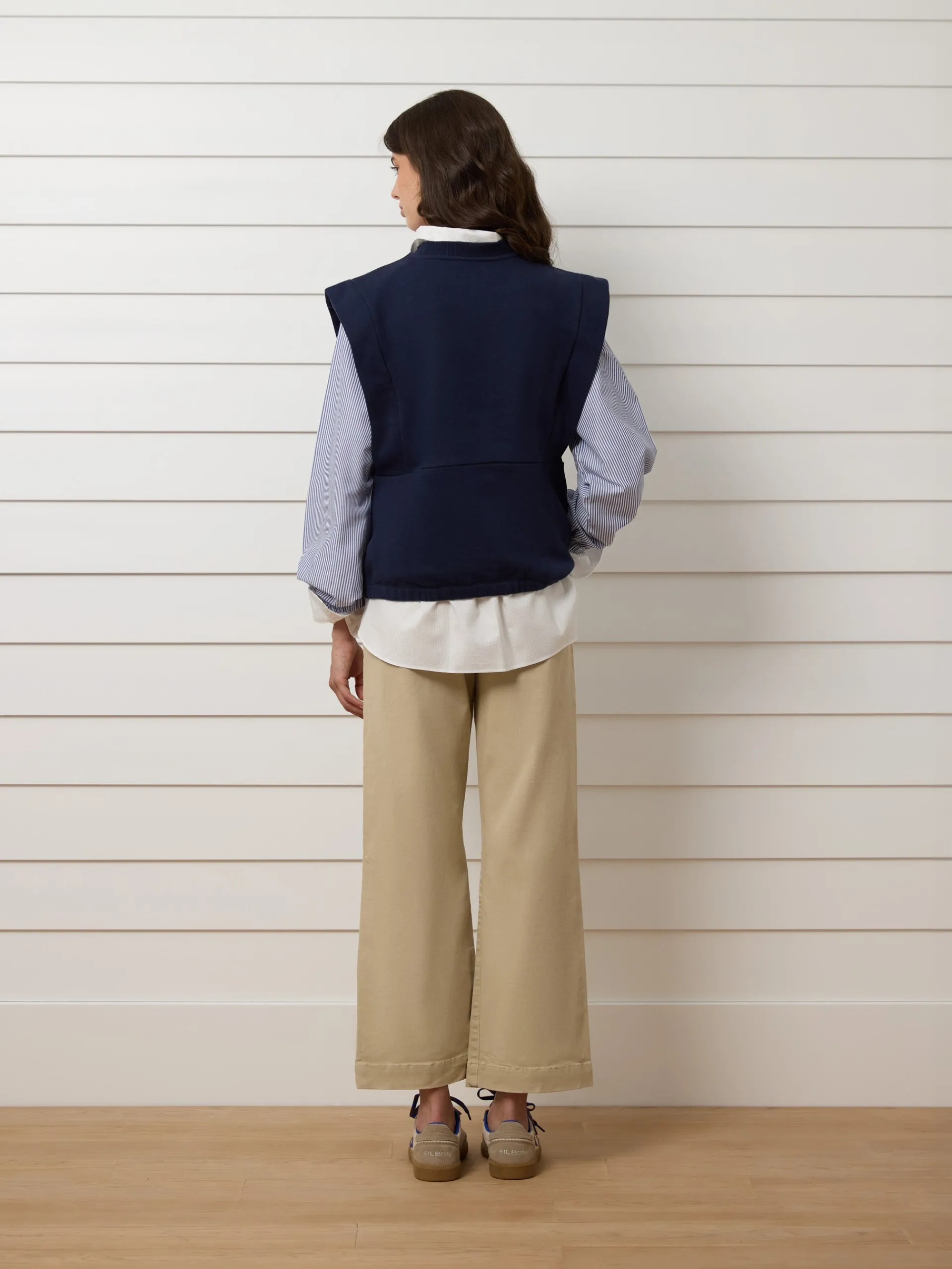 Silbon Sudaderas-Sudadera woman mangas tejidas azul marino Celeste